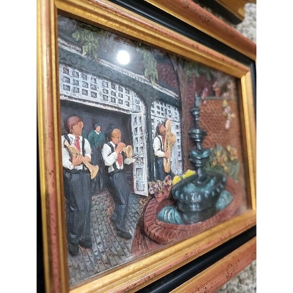 TWO Hand Painted Woodgraphs Ceramic Tiles Ltd Editions - Dores '93 New Orleans - Picture 4 of 8